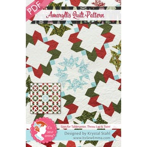 Amaryllis Downloadable PDF Quilt Pattern | It's Sew Emma