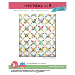 Firecrackers Downloadable PDF Quilt Pattern | It's Sew Emma