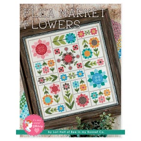Flea Market Flowers Cross Stitch Pattern | Lori Holt of Bee in my Bonnet with It's Sew Emma #ISE-438
