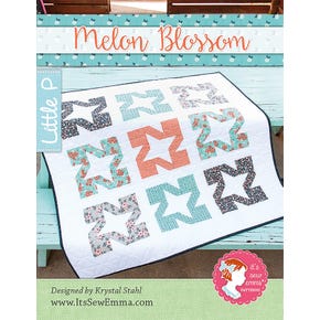 Melon Blossom Quilt Pattern | It's Sew Emma Little P #ISE-514