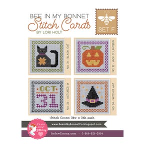 Bee in My Bonnet Stitch Cards Set F | Lori Holt of Bee in my Bonnet with It's Sew Emma #ISE-433