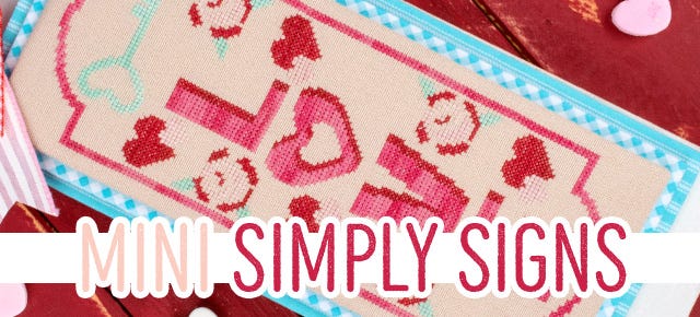 Mini Simply Signs Stitch Along