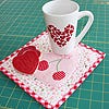 Heart Mug Rug